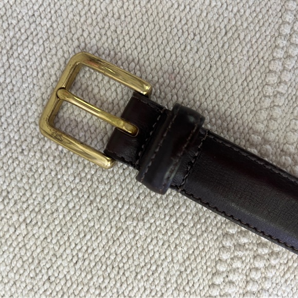 Coach Mocha Leather Belt Made in America Size 42 - Picture 5 of 11